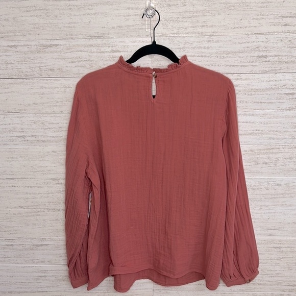 Sonoma Mauve Ruffle Neck Top | SIZE XL - Picture 2 of 7